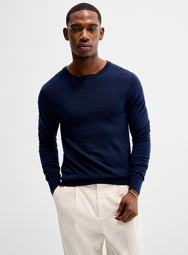 Responsible merino wool crew-neck sweater