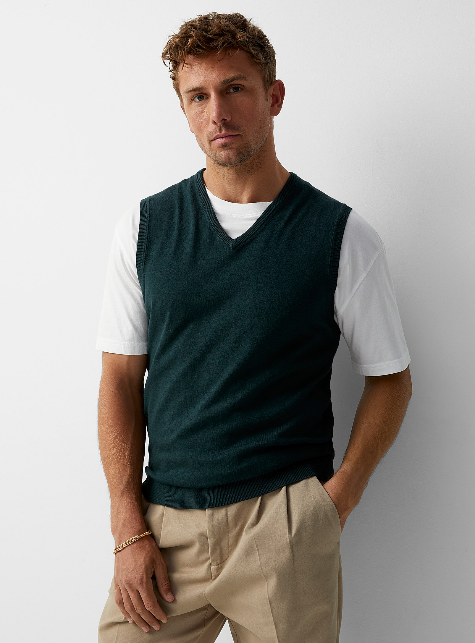 Le 31 Eco-knit Vest In Green