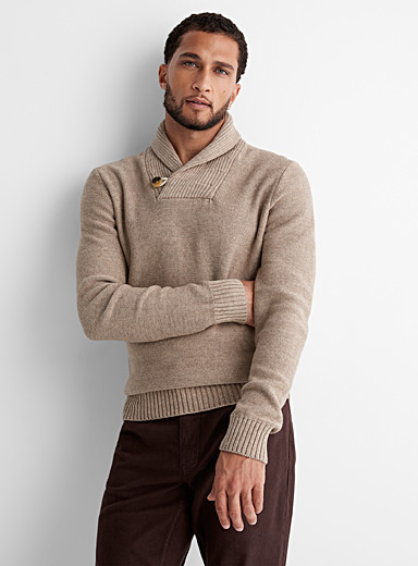 Naval shawl-collar sweater | Le 31 