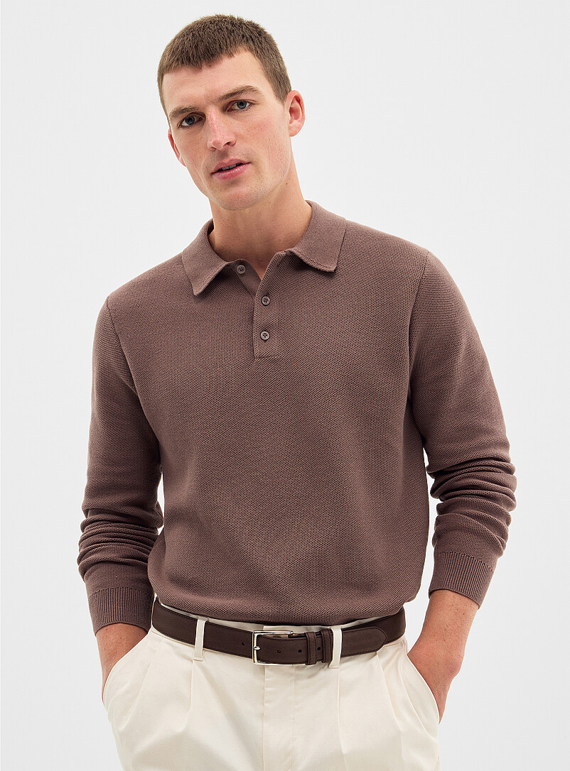 Optical Honeycomb Knit Polo