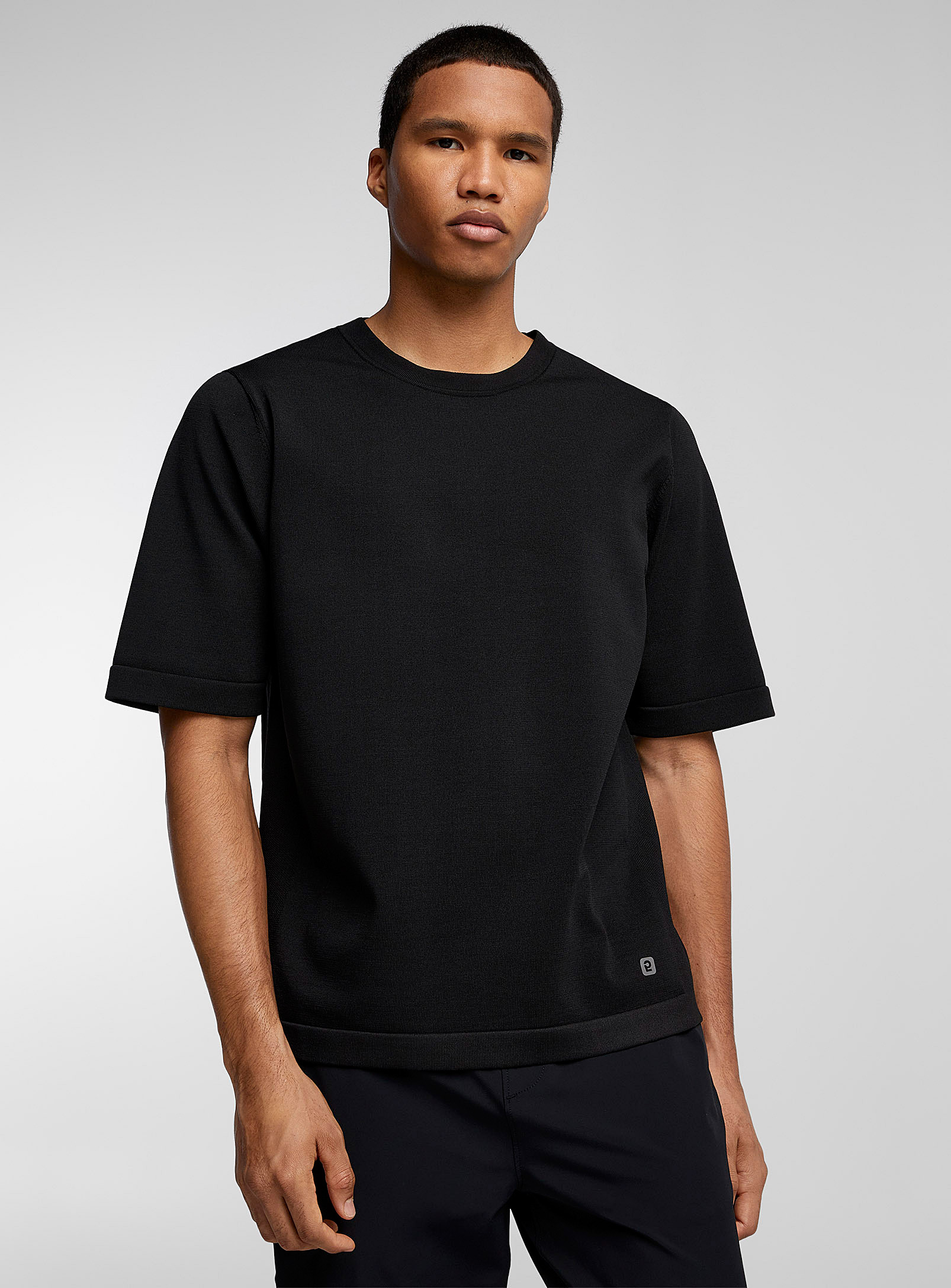 I.fiv5 Active-knit Tee In Black
