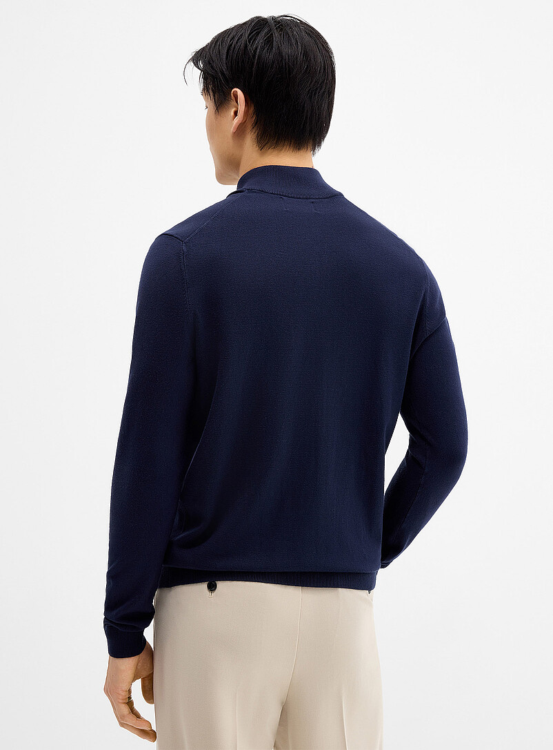 Zip-neck silky knit sweater product image 3