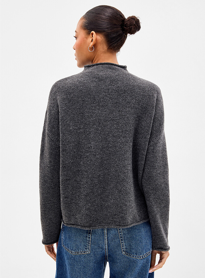 Plush funnel-neck cardigan product image 3