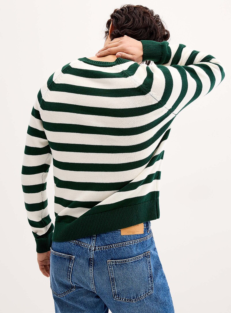 Nautical-stripe Henley sweater product image 3
