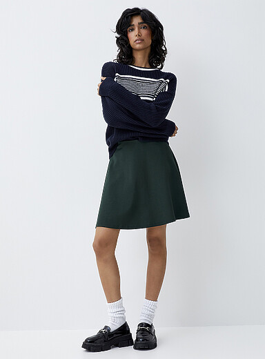 La minijupe patineuse jersey &eacute;pais