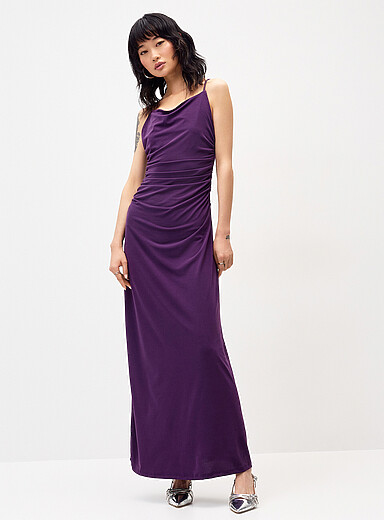 La robe maxi drap&eacute;e