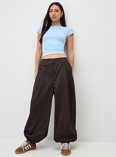 Barrel-leg dress pant