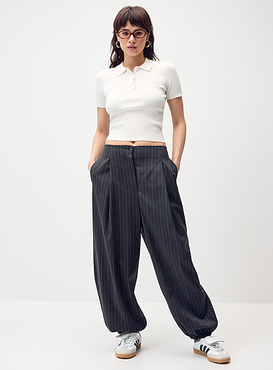 Twik: Le pantalon habill&eacute; ballon Bleu pour femme