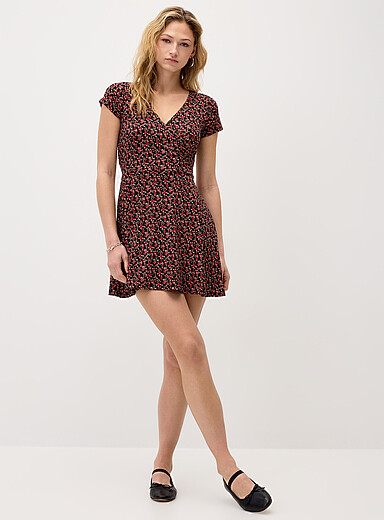 Patterned crossover minidress
