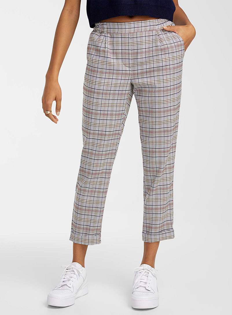 Twik Fawn Woven ankle-length pant for women