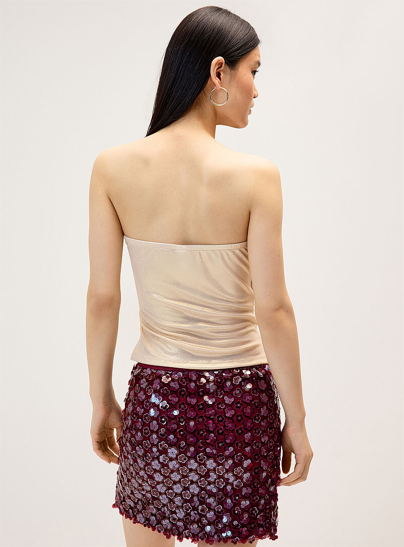 Metallic effect cropped tube top product image 2