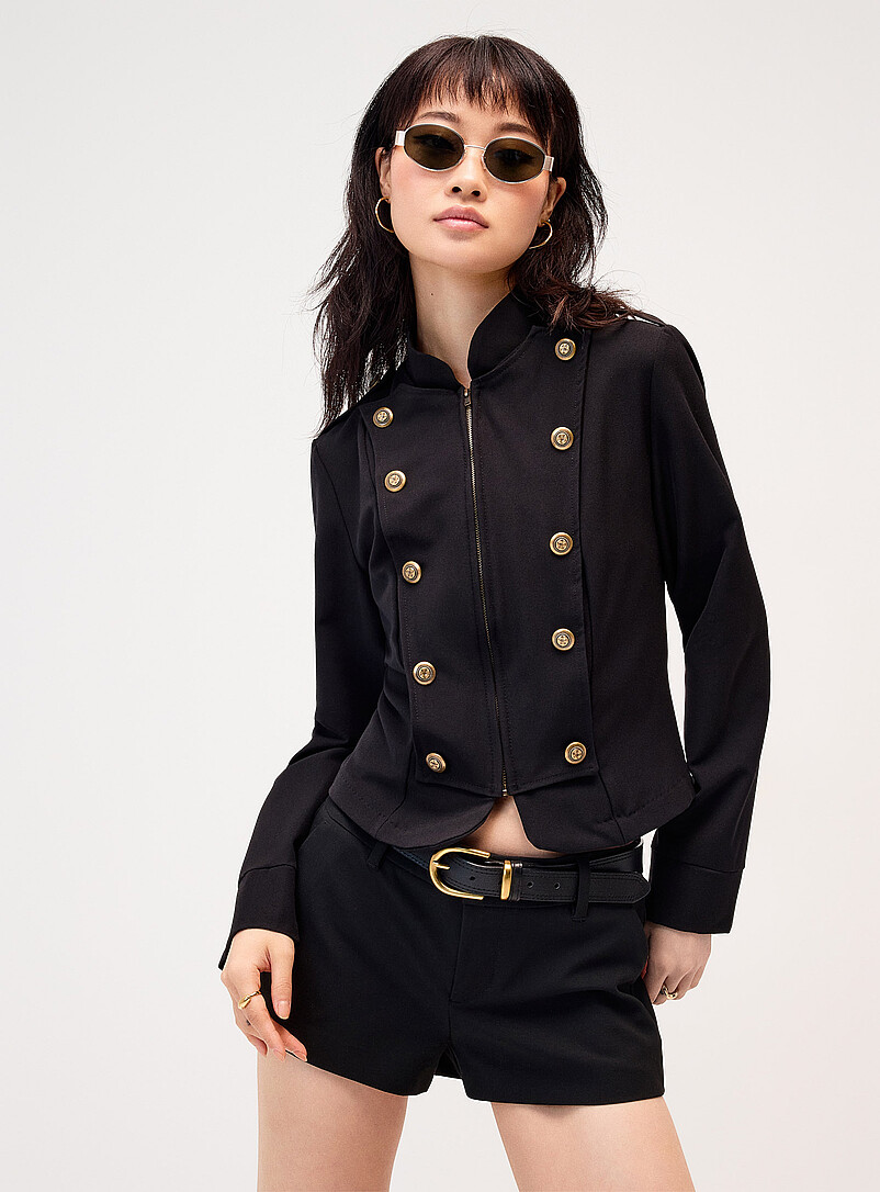 Fitted gold buttoned jacket product image 2
