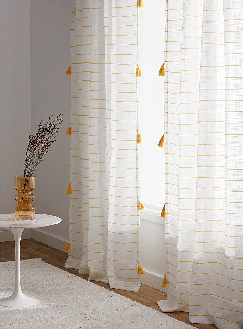 Simons Maison Medium Yellow Delicate stripes curtain 138 x 214 cm