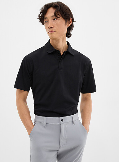 Peachskin jersey golf polo