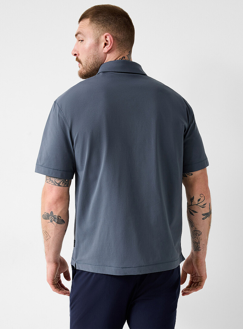Projek Raw: Le polo de golf jersey peau de p&ecirc;che Bleu marine - Bleu nuit pour homme