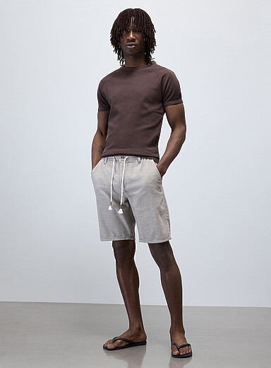 Le bermuda tricot effet pied-de-poule