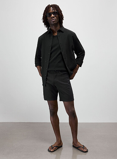 Projek Raw: Le bermuda serg&eacute; extensible Noir pour homme