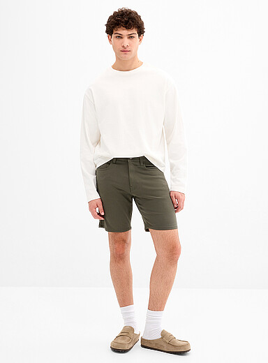 Projek Raw: Le bermuda serg&eacute; extensible Vert pour homme