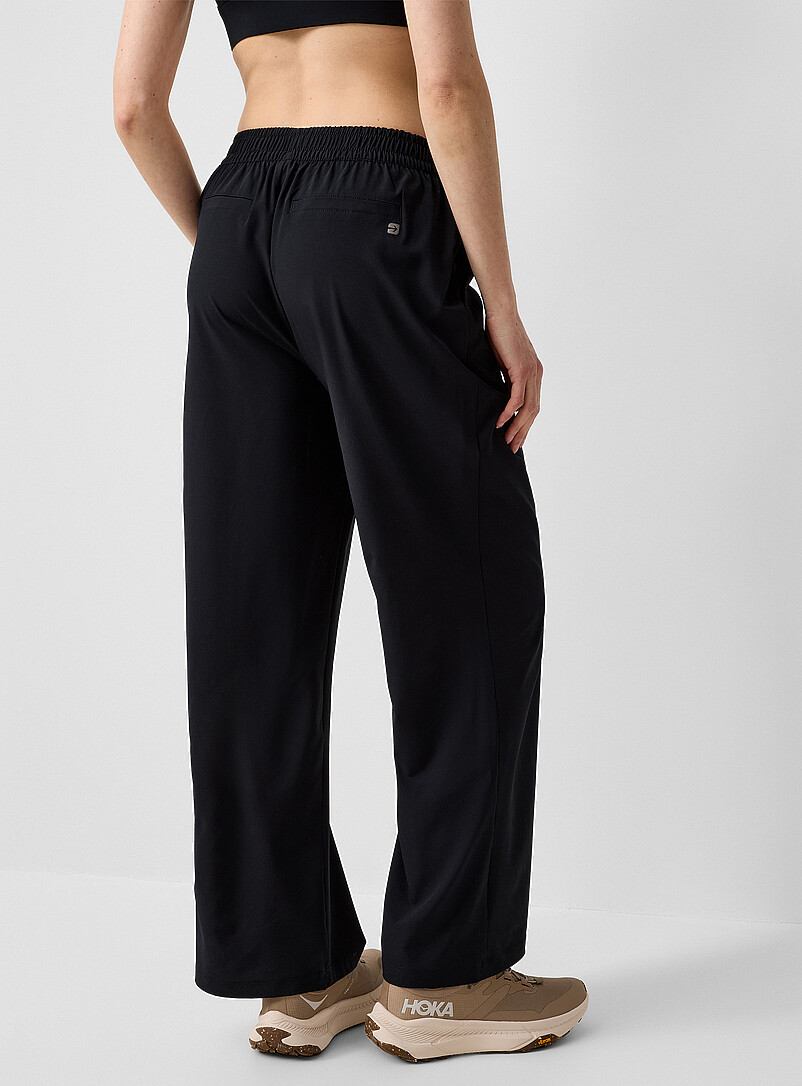Projek Raw Black Wide-leg stretch weave pant for women