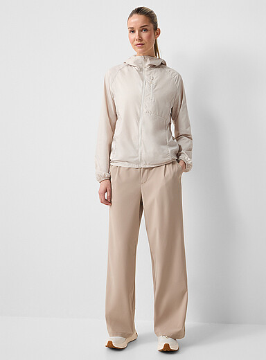 Le pantalon jambe large toile extensible