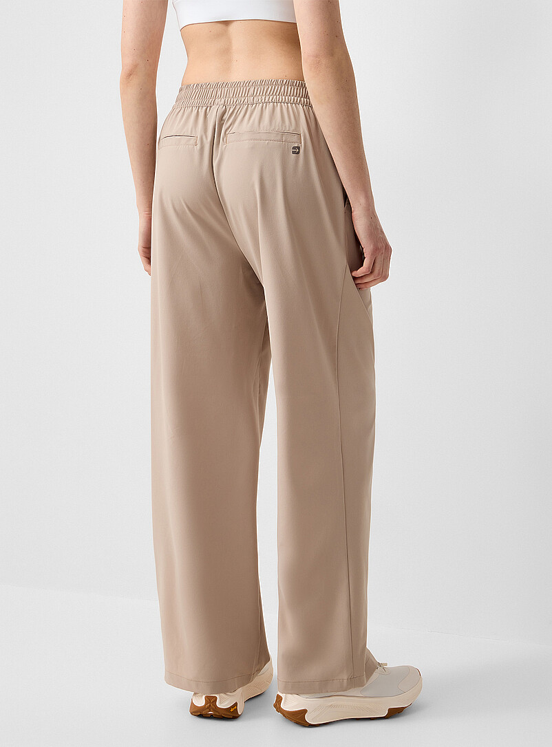 Projek Raw Black Wide-leg stretch weave pant for women