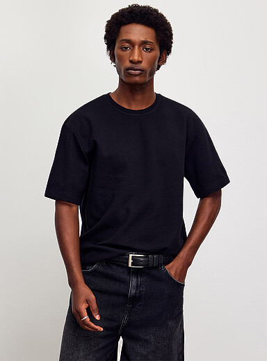 Textured jersey T-shirt