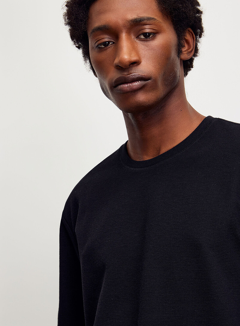 Projek Raw: Le t-shirt jersey textur&eacute; Taupe pour homme
