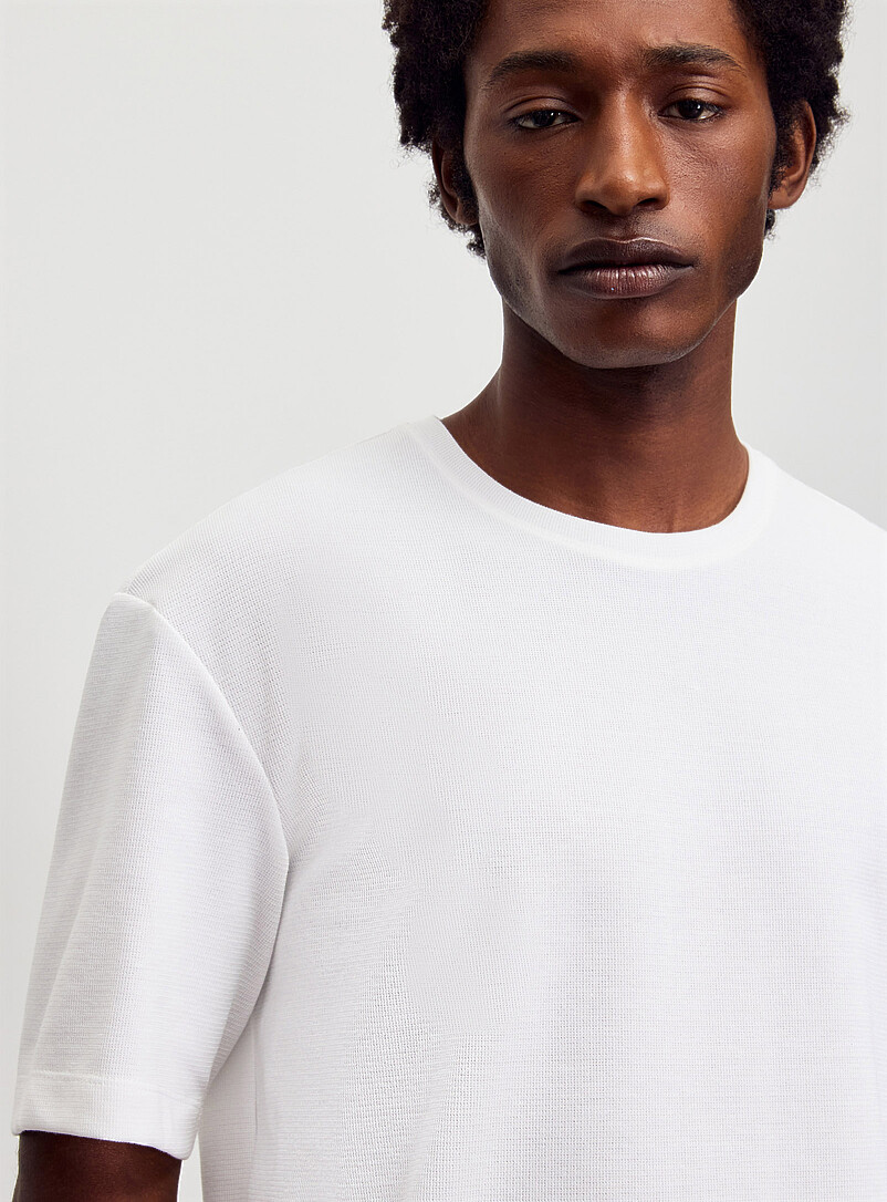 Projek Raw: Le t-shirt jersey textur&eacute; Taupe pour homme