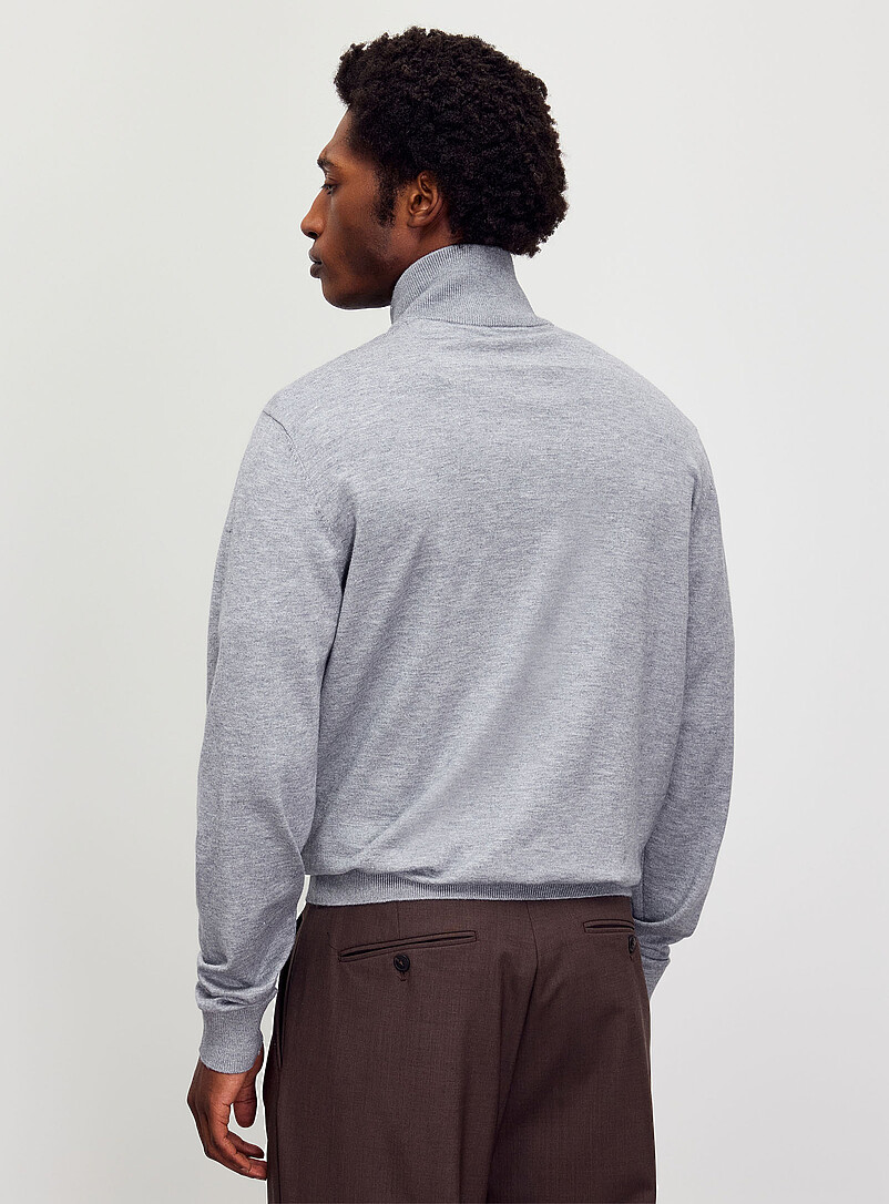 Zip-neck supple knit sweater | Projek Raw | Shop Men's Turtleneck