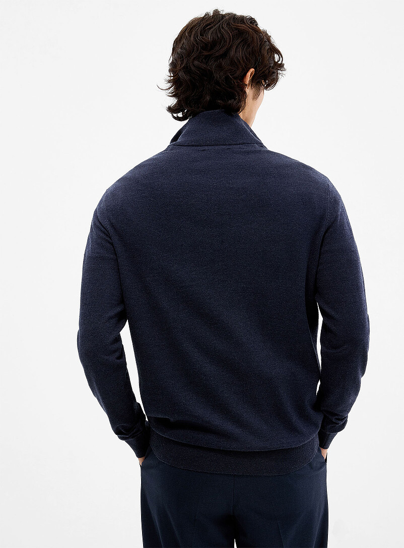 Zip-neck supple knit sweater | Projek Raw | Shop Men's Turtleneck