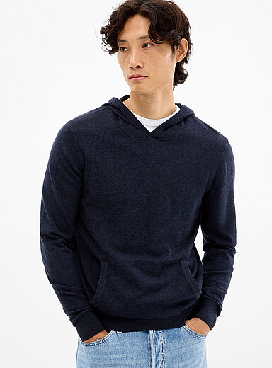 Projek Raw Charcoal Supple knit hoodie for men