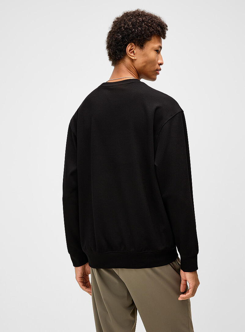 Micro-waffle crew-neck sweatshirt | Projek Raw | Men's Sport T