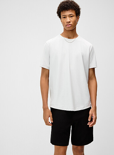Projek Raw Ivory/Cream Beige Micro-waffle T-shirt for men