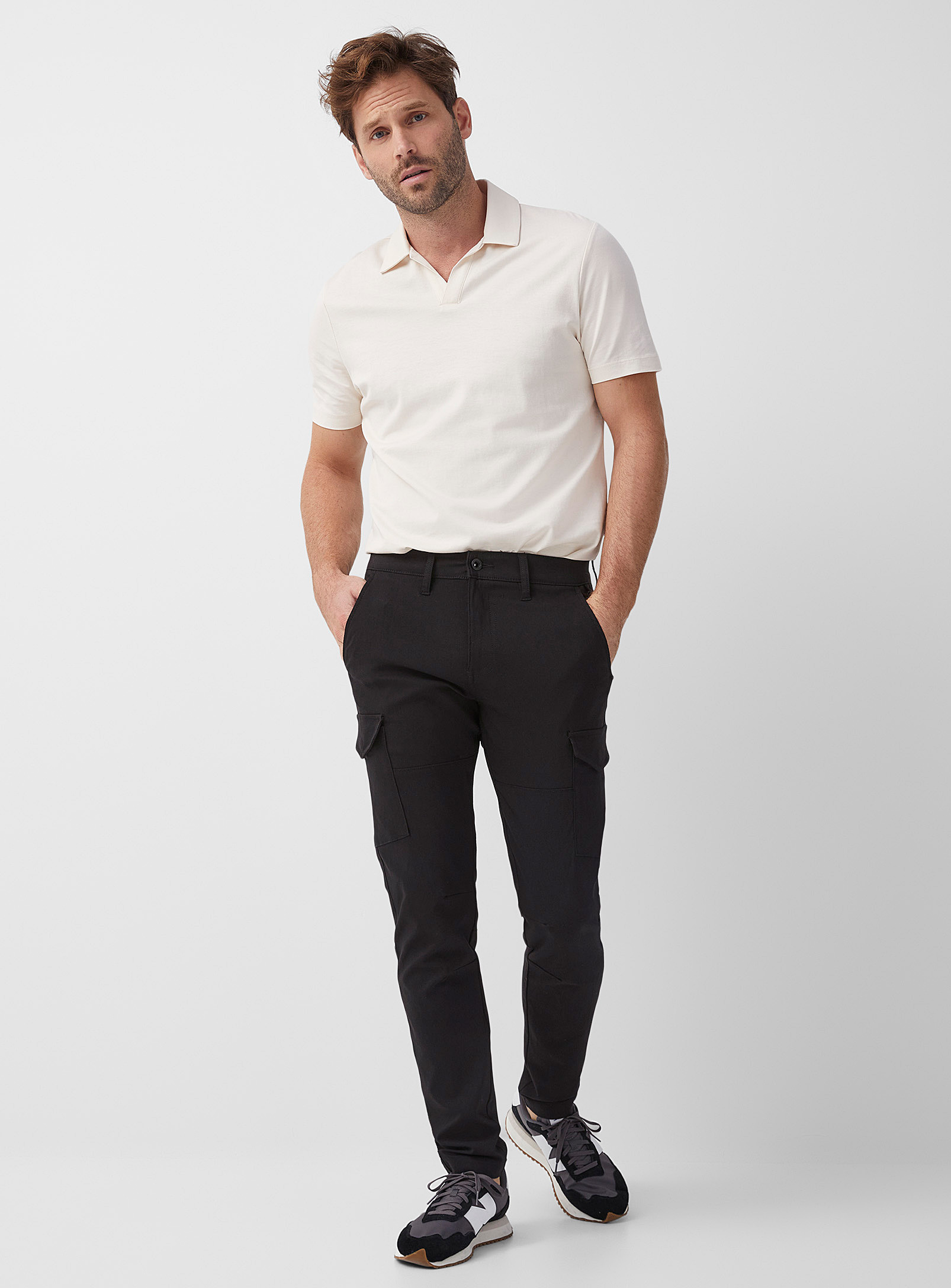 Projek Raw Stretch Canvas Cargo Pant Slim Fit In Black | ModeSens