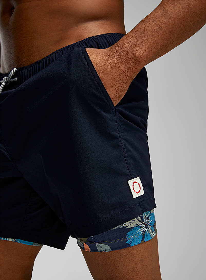 Printed compression-liner swim short product image 2