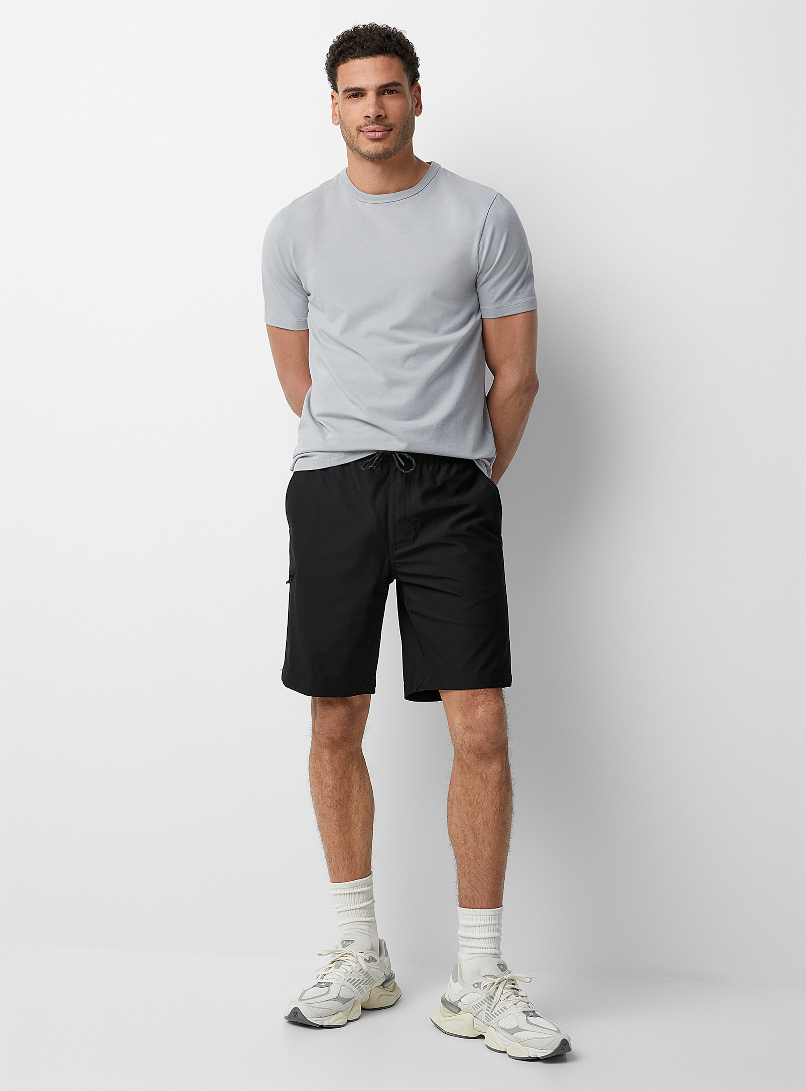Projek Raw Comfort-waist Stretch Pull-on Short In Black