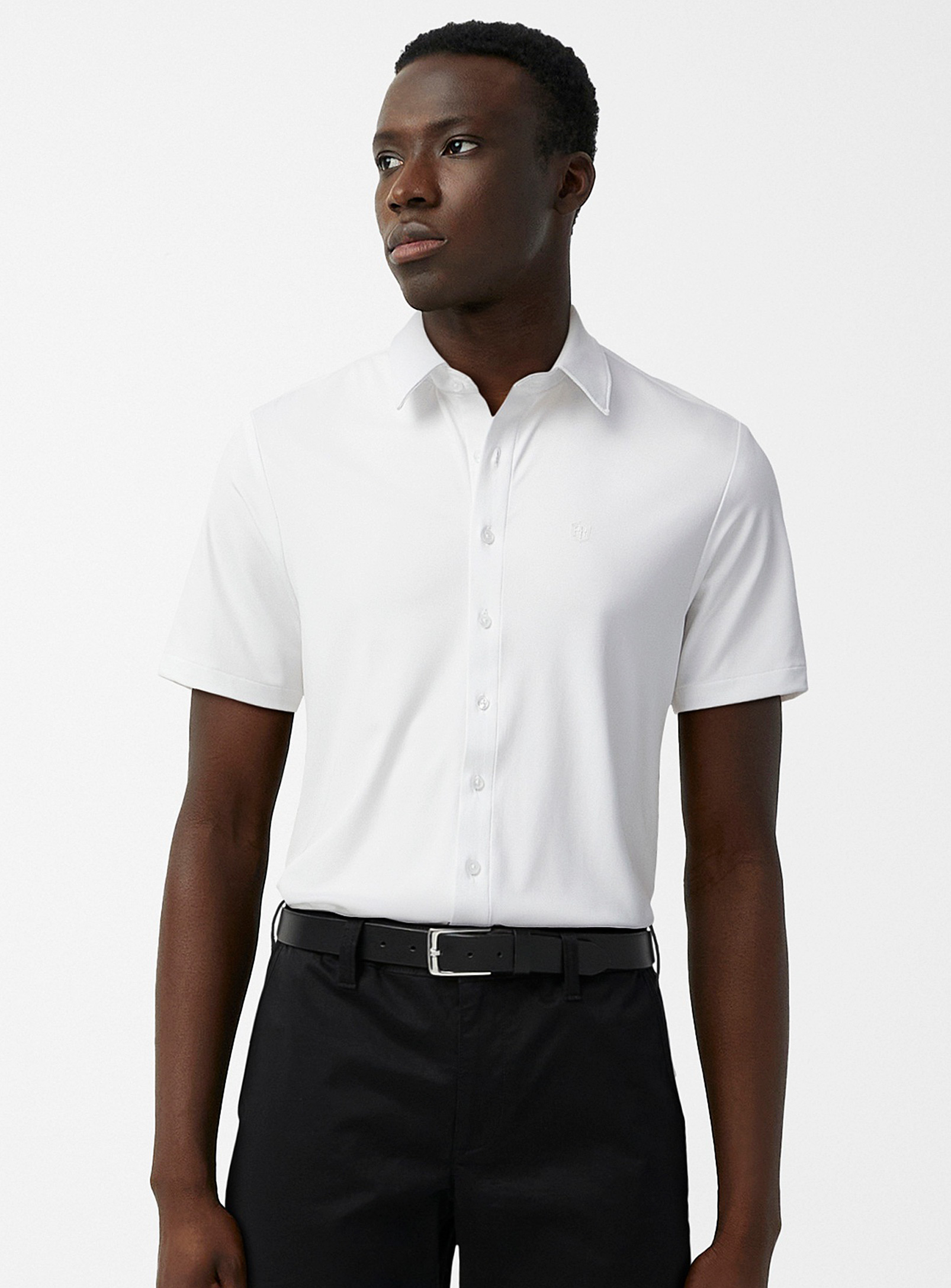 Projek Raw Solid Stretch Shirt In White