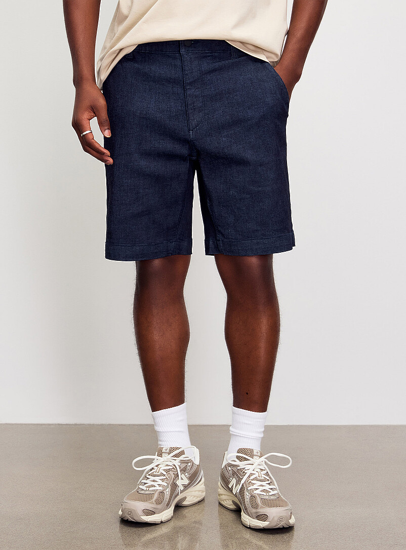 Indigo denim-like stretch Bermudas product image 2