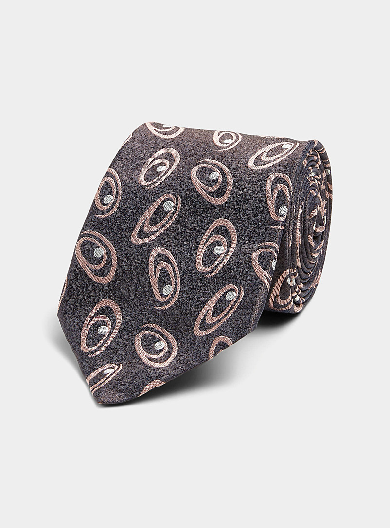 Le 31: La cravate pois ovales Brun pour homme