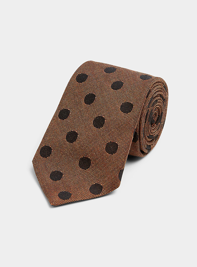 Le 31 Copper Black-dot tie for men