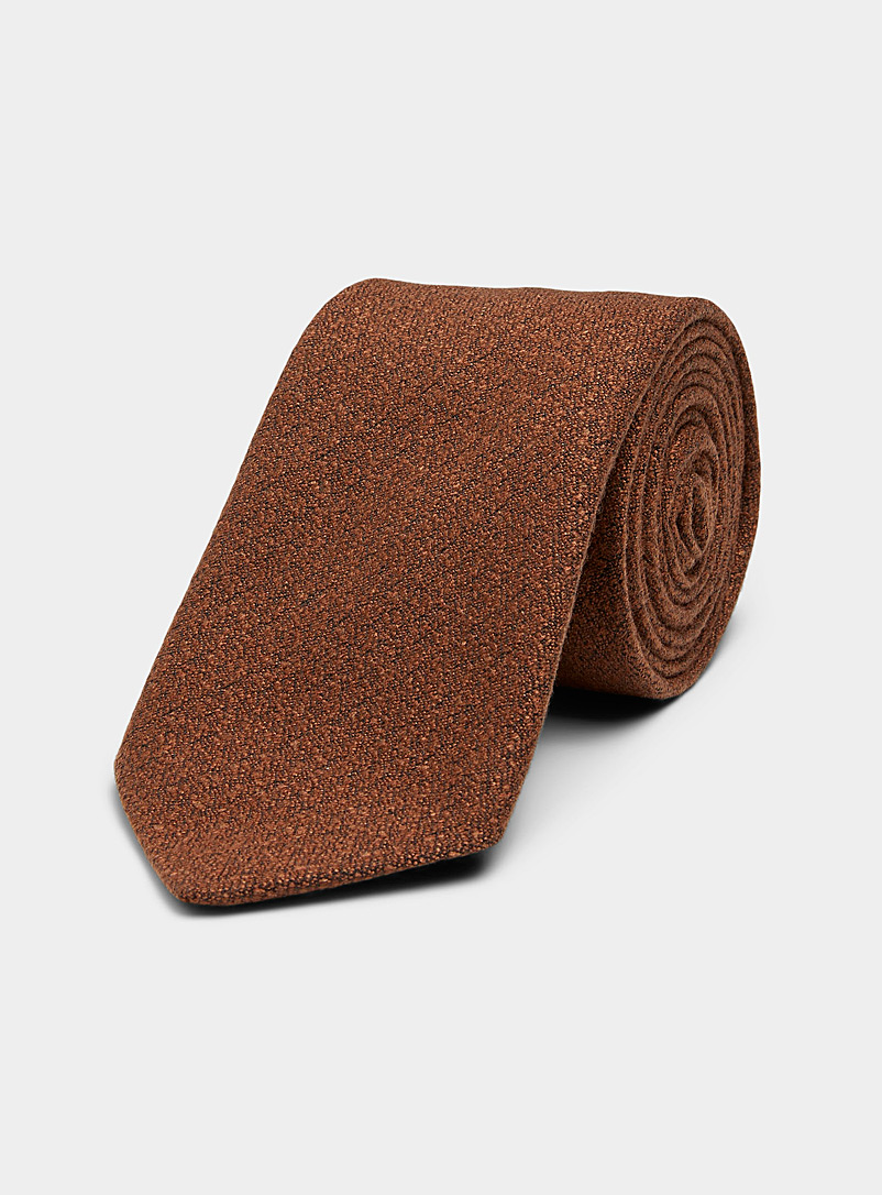 Le 31 Fawn Cotton and wool flecked tie for men