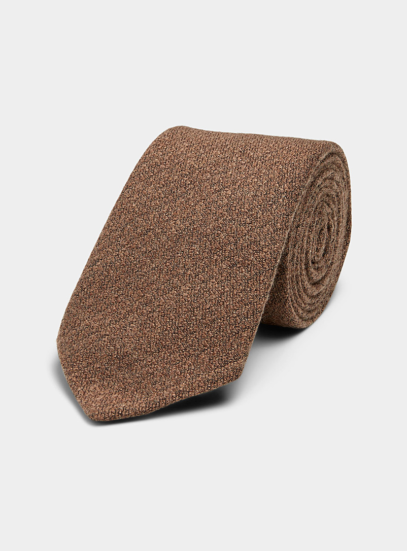 Le 31 Copper Cotton and wool flecked tie for men