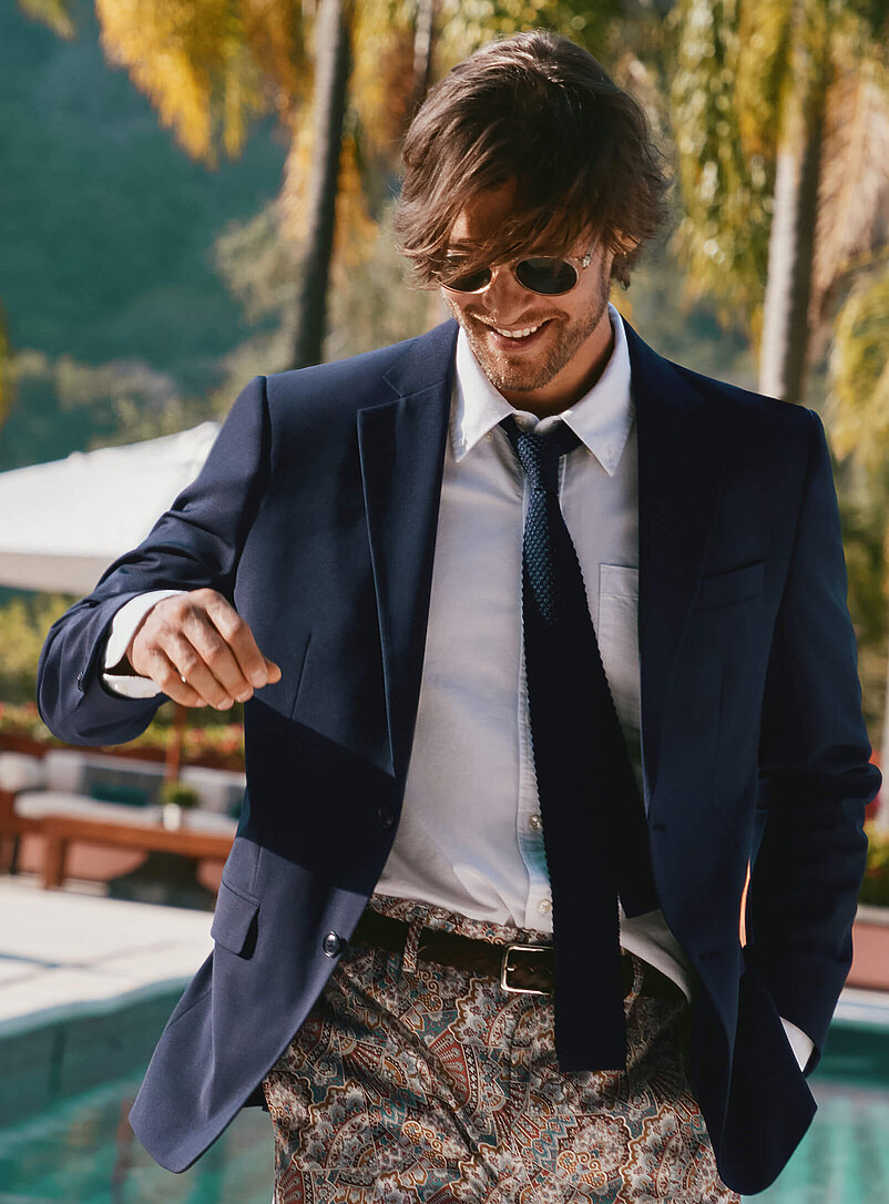 Le 31: La cravate &eacute;troite tricot relief Brun pour homme