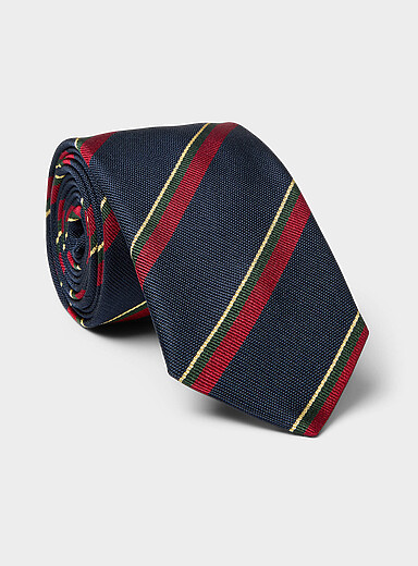 Varsity stripe tie <b>Exclusive collection from Italy</b>