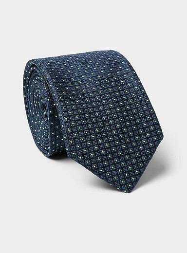 La cravate carr&eacute;s jacquard <b>Collection exclusive d'Italie</b>