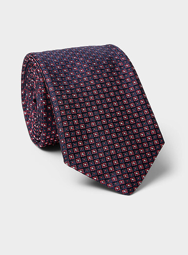 Jacquard square tie <b>Exclusive collection from Italy</b>