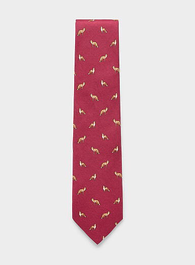 La cravate petits renards <b>Collection exclusive d'Italie</b>