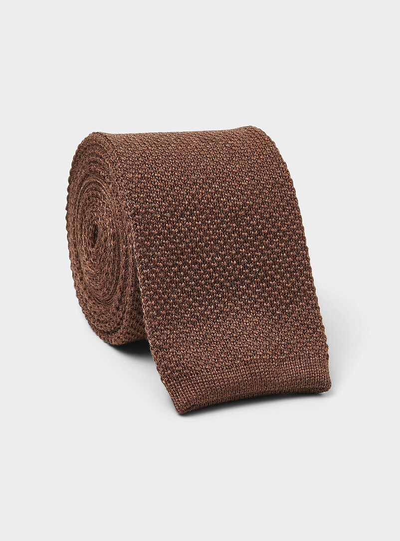 Piqué-Knit Wool Skinny Tie