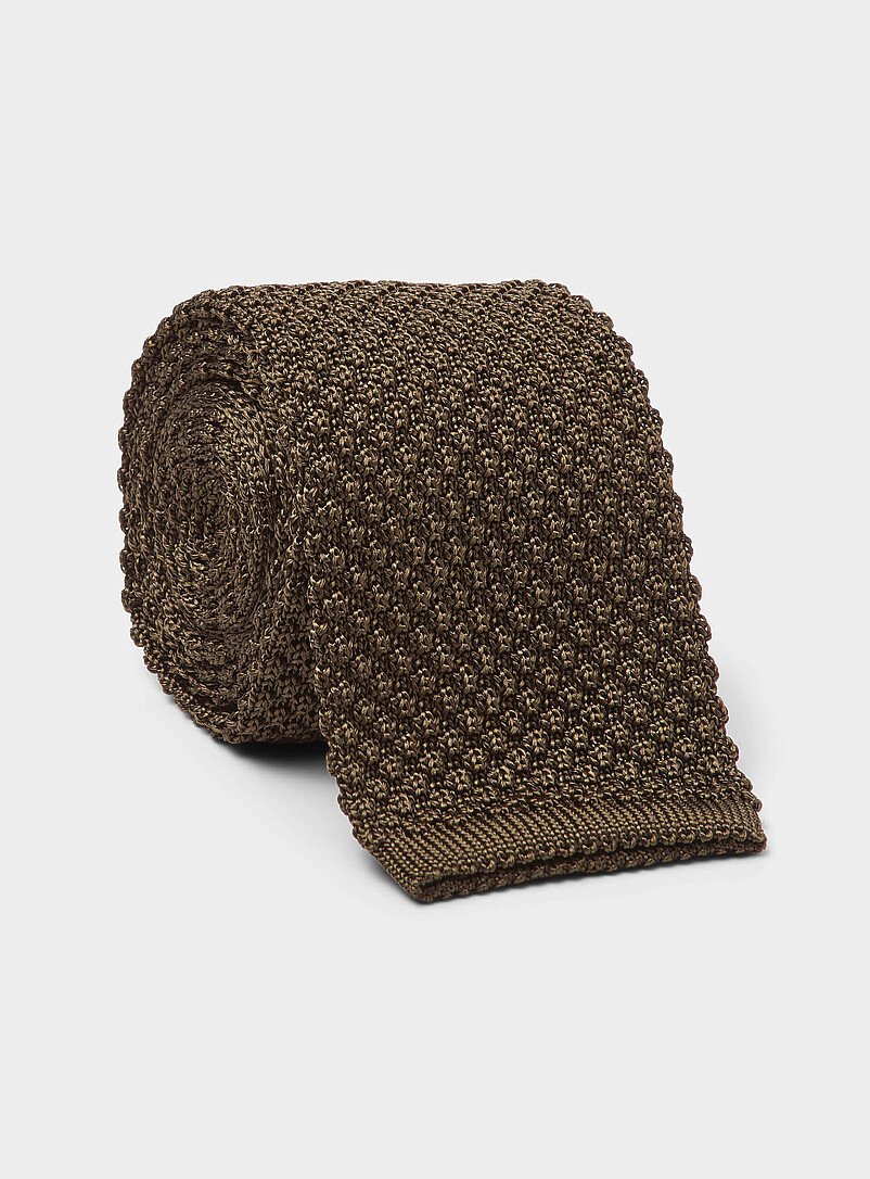 Embossed Knit Skinny Tie