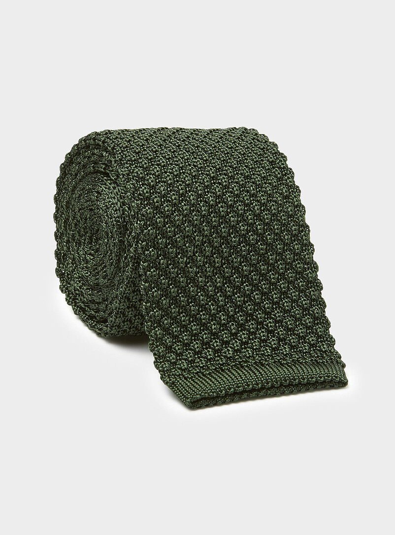 Embossed Knit Skinny Tie